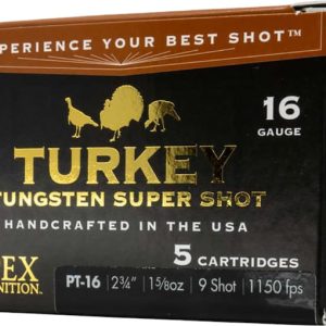 Apex Turkey TSS Ammunition 16 Gauge 2-3/4" 1-5/8 oz #9 Non-Toxic Tungsten Super Shot Box of 5