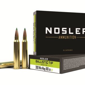 Nosler BT Ammunition 300 Winchester Magnum 180 Grain Ballistic Tip Box of 20